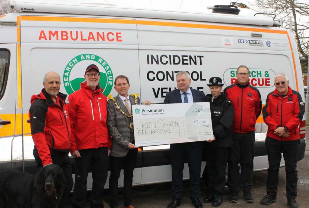 Persimmon Homes presenting a cheque to KSAR for £5000