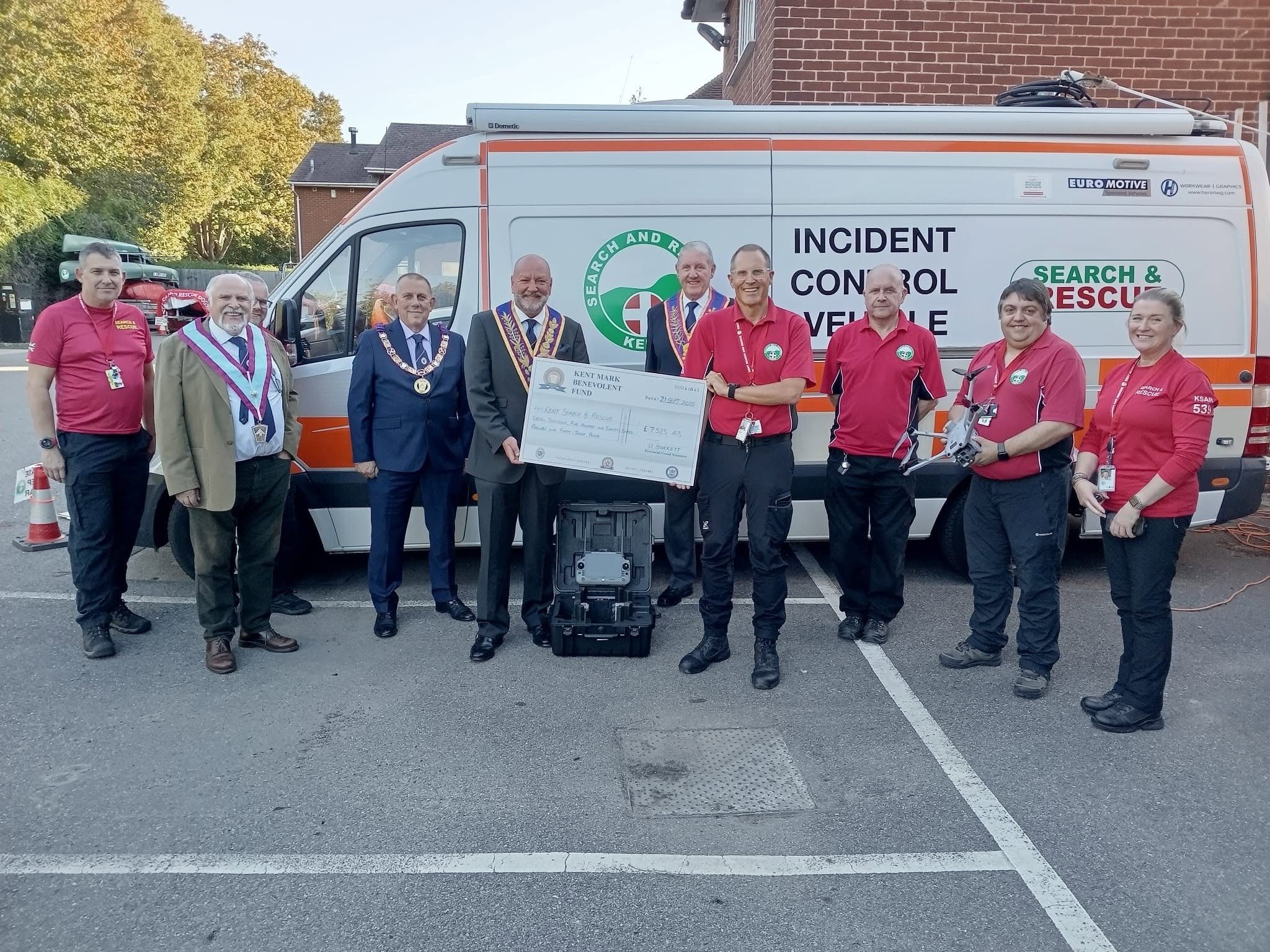 Kent Mark Benevolent fund cheque presentation
